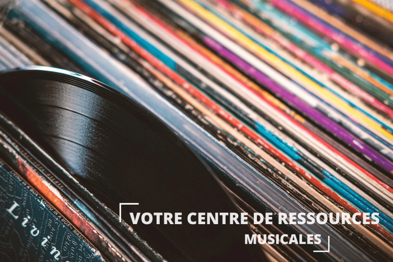 Présentation d'une collection de vinyles